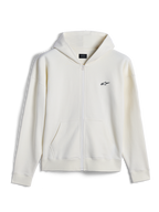 Alpinestars Essentials Ageless Zip Hoodie, casual streetwear, off-white med liten svart Alpinestars-logotyp, hel dragkedja fram, delad känguruficka, avslappnad passform, premiumdesign i kompakt fleece