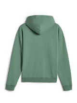 Alpinestars Essentials Ageless Zip Hoodie, casual streetwear, Cactus Green, back view showing relaxed fit and ribbed cuffs, premium 330 gsm compact fleece