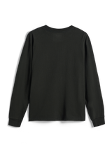 Alpinestars Essentials Ageless LS Tee, långärmad t-shirt, Off Black, baksida utan tryck, premium jersey i ekologisk bomull, avslappnad passform, casual motorsport-inspirerad streetwear