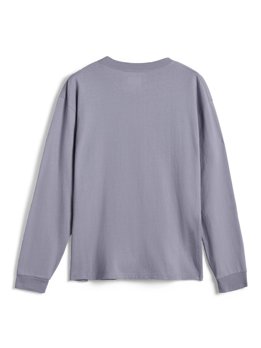 Alpinestars Essentials Ageless LS Tee, långärmad t-shirt, silver, vy bakifrån, stilren design med ribbad rund halsringning och muddar, 100 % ekologisk bomullsjersey, avslappnad modern passform