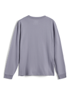 Alpinestars Essentials Ageless LS Tee, långärmad t-shirt, silver, vy bakifrån, stilren design med ribbad rund halsringning och muddar, 100 % ekologisk bomullsjersey, avslappnad modern passform