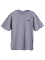 Alpinestars Essentials Ageless SS Tee, kortärmad t-shirt, silver, liten svart Astars-logotyp på bröstet, avslappnad streetwear i ekologisk bomull med en ledig passform
