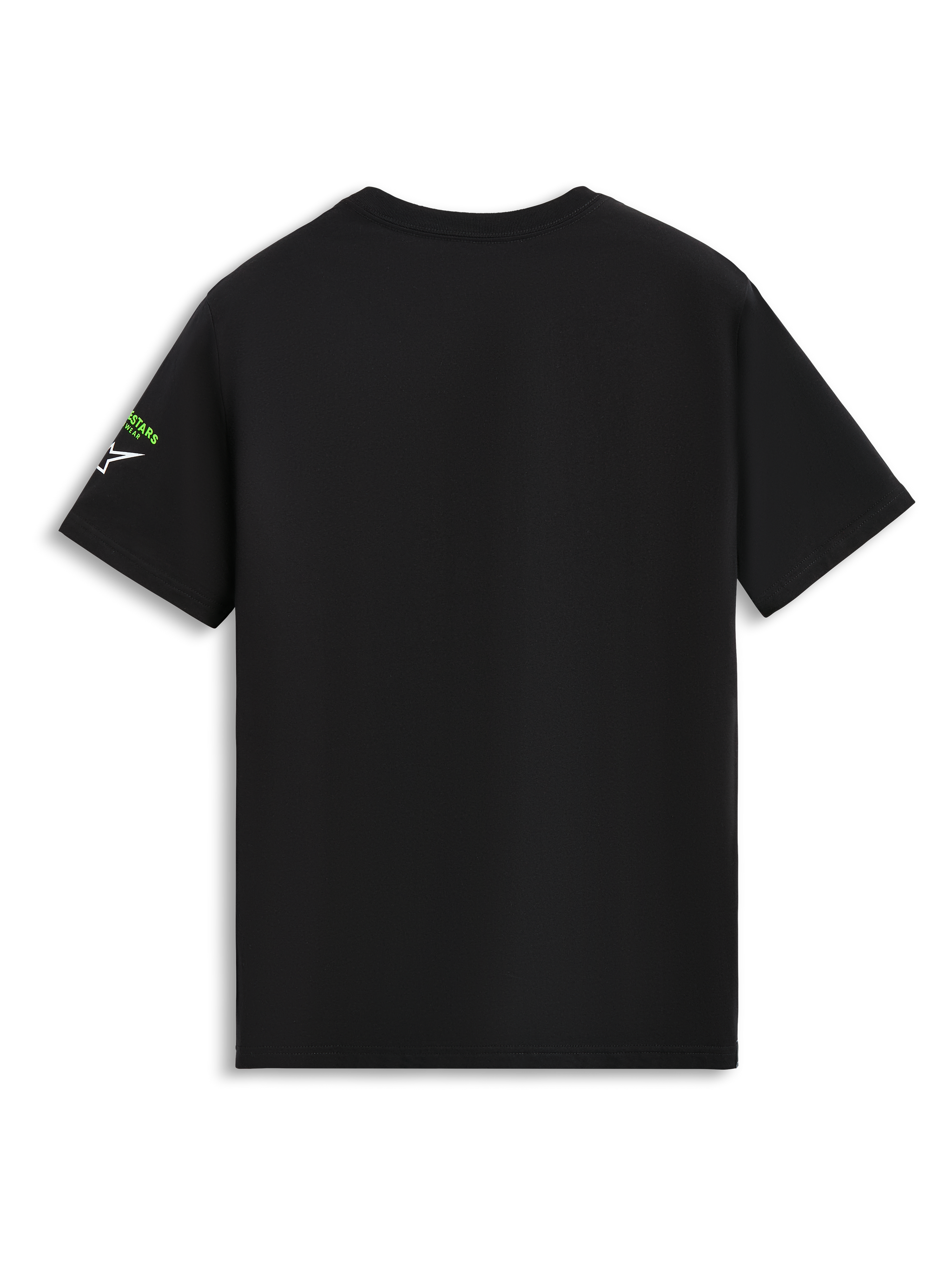 Alpinestars Entitled CSF Tee, kortärmad t-shirt, svart, baksida som visar en ren design med liten logotyp på ärmen, vardagliga motorsportkläder
