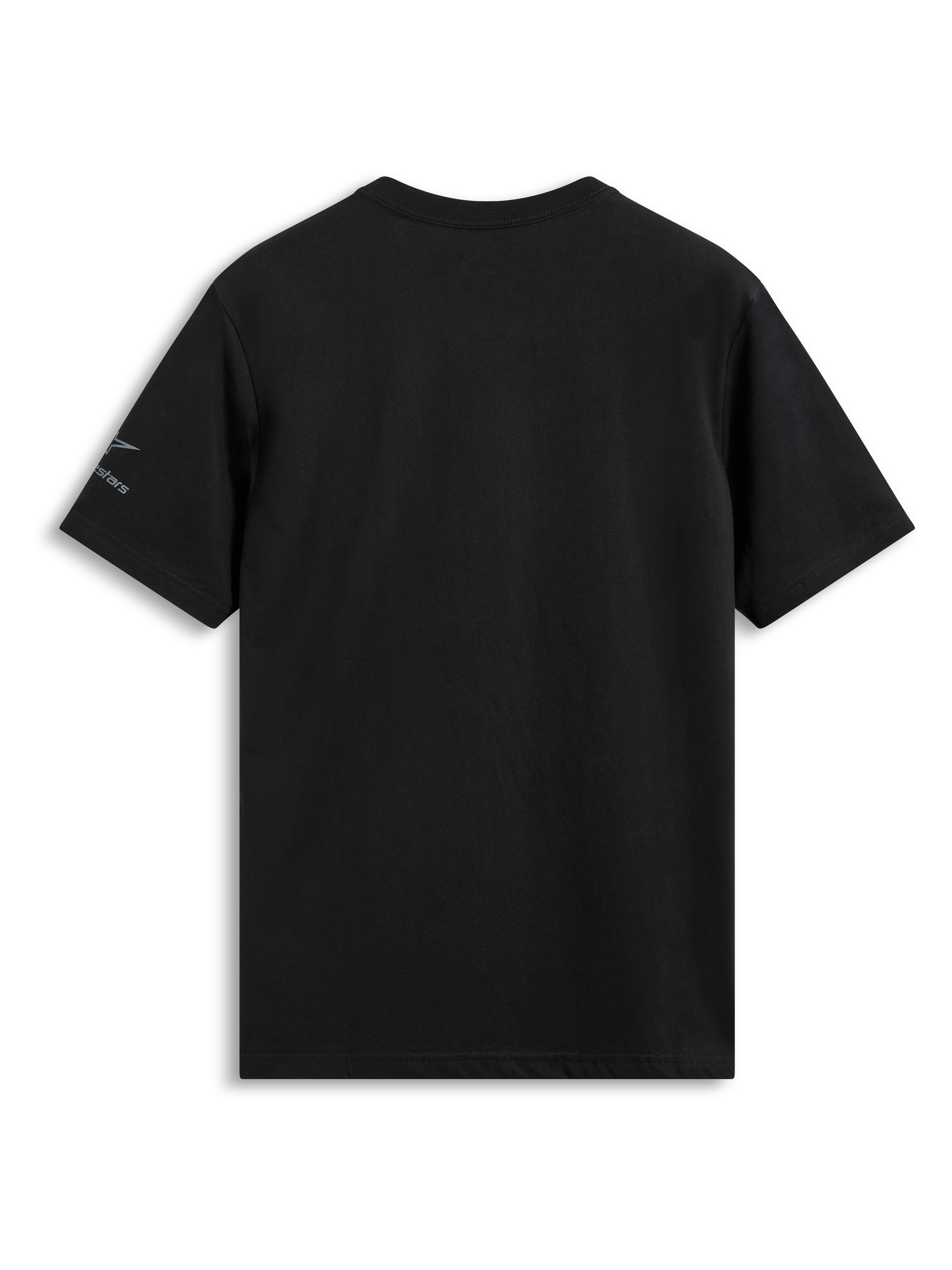 Alpinestars Global CSF Tee, kortärmad t-shirt, svart, baksida med en liten logotyp på vänster ärm, casual motorsport-streetwear