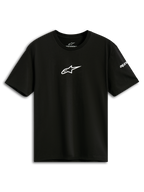 Alpinestars Frontal CSF Tee, kortärmad t-shirt, svart, vit Astars-logotyp på bröstet, funktionella sportkläder