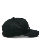 Alpinestars Ageless Snapback-keps, Black Charcoal, sidoprofil, strukturerad krona med böjd skärm, justerbar snapback, avslappnad motorsportinspirerad huvudbonad