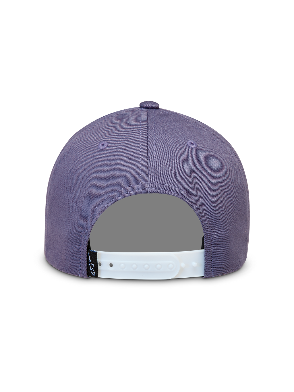 Alpinestars Ageless Snapback hatt, lila keps bakifrån med vit snapback-stängning och liten svart Astars-logotypetikett.