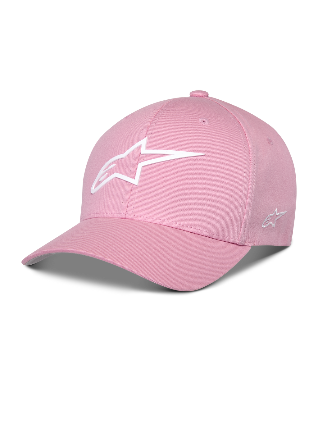 Alpinestars Ageless Multi Hat, Pink Baseball Cap, Curved Brim, White 3D Astars Logo, Structured Crown, Casual Sportswear