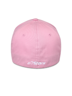 Alpinestars Ageless Multi Hat, Pink, back view featuring white embroidered Astars logo, flex-fit design, stretch twill fabric, casual motorsport headwear