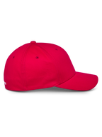 Alpinestars Corp Shift Multi Hat, röd baseballkeps, sidoprofil med böjd skärm och strukturerad krona, stretch-twilltyg, vardaglig motorsport-huvudbonad