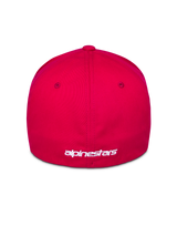 Alpinestars Corp Shift Multi Hat, Red, Back view showing white embroidered logo, flex-back design, casual motorsport-inspired sportswear