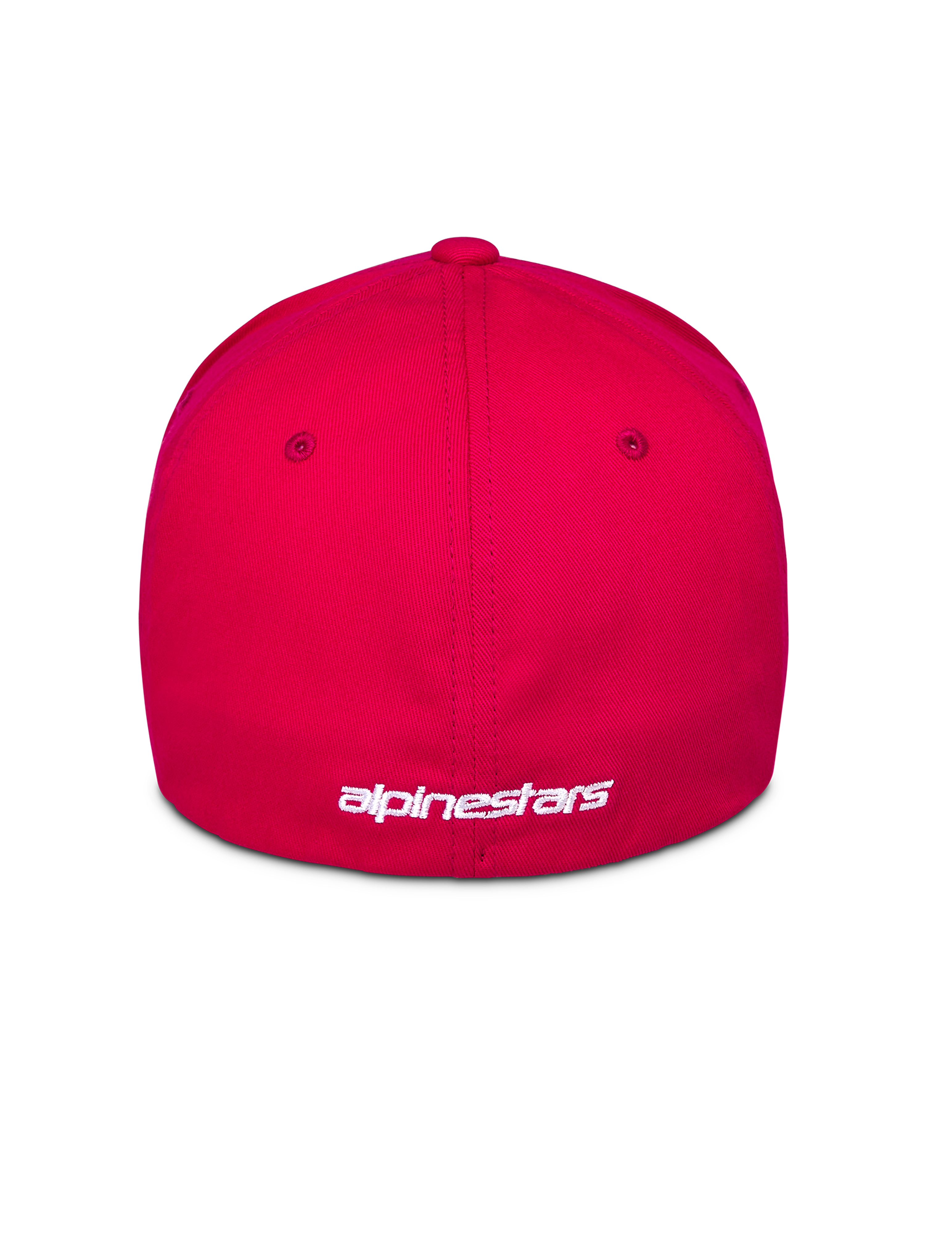 Alpinestars Corp Shift Multi Keps, röd, baksida med vit broderad logotyp, flex-back-design, vardagliga motorsport-inspirerade sportkläder