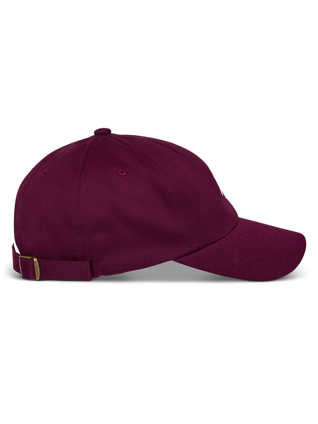 Alpinestars Deduce Strapback Hat, Burgundy, side view, curved bill with unstructured low crown, adjustable fabric strap back with metal buckle, casual cotton twill sportswear