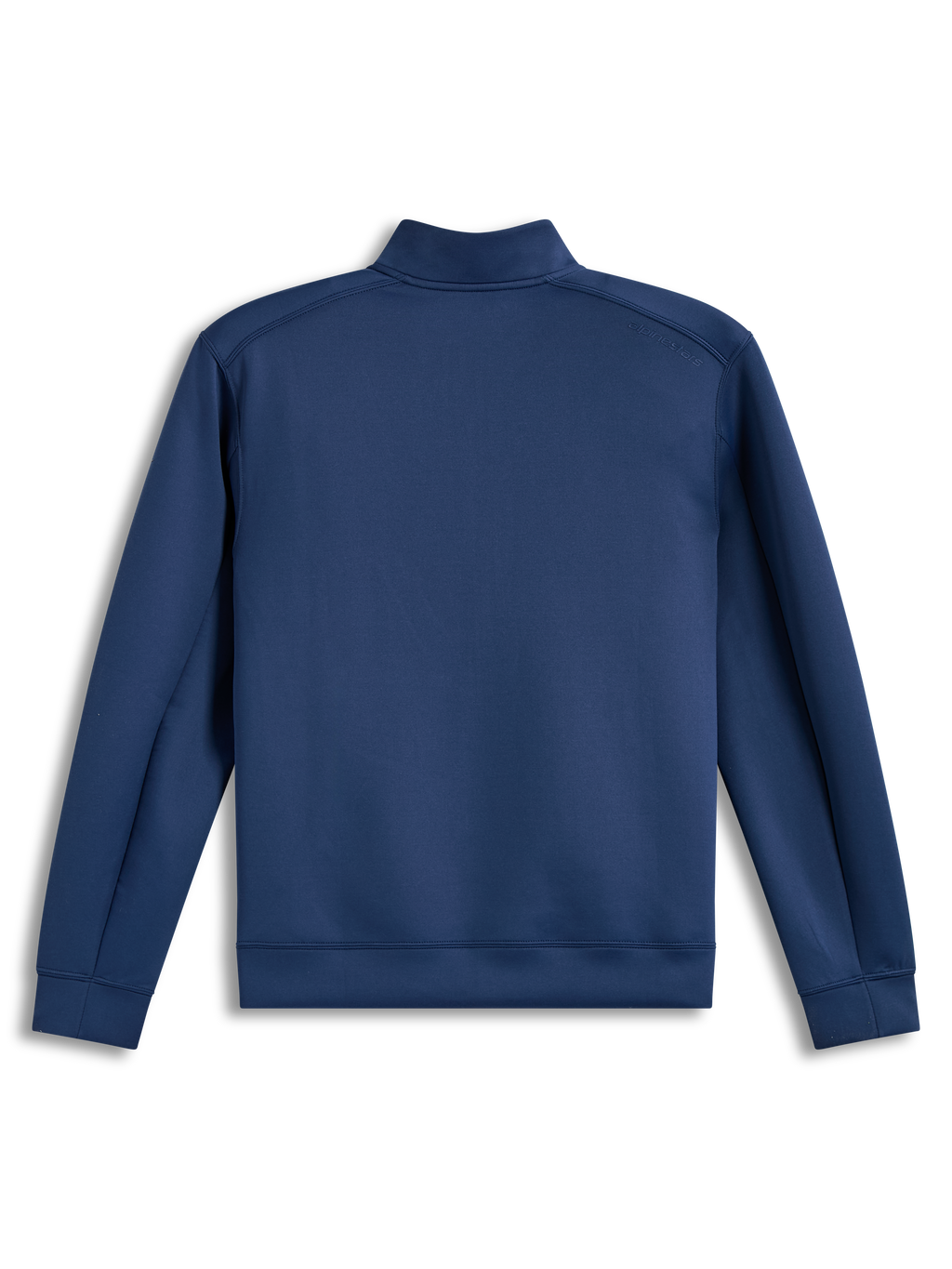 Alpinestars Apera Half-Zip sweatshirt, stålblå fleece-tröja i sportmodell med tonal logotyp på axeln, sedd bakifrån.