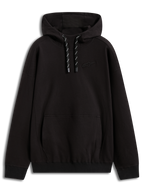 Alpinestars Camino textured oversized huvtröja, svart twillfleece i sportig stil med 3D-logotyp och känguruficka.