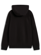Alpinestars Camino Textured Oversized huvtröja, vy bakifrån, svart, texturerad stickad twillfleece, sportig pullover.