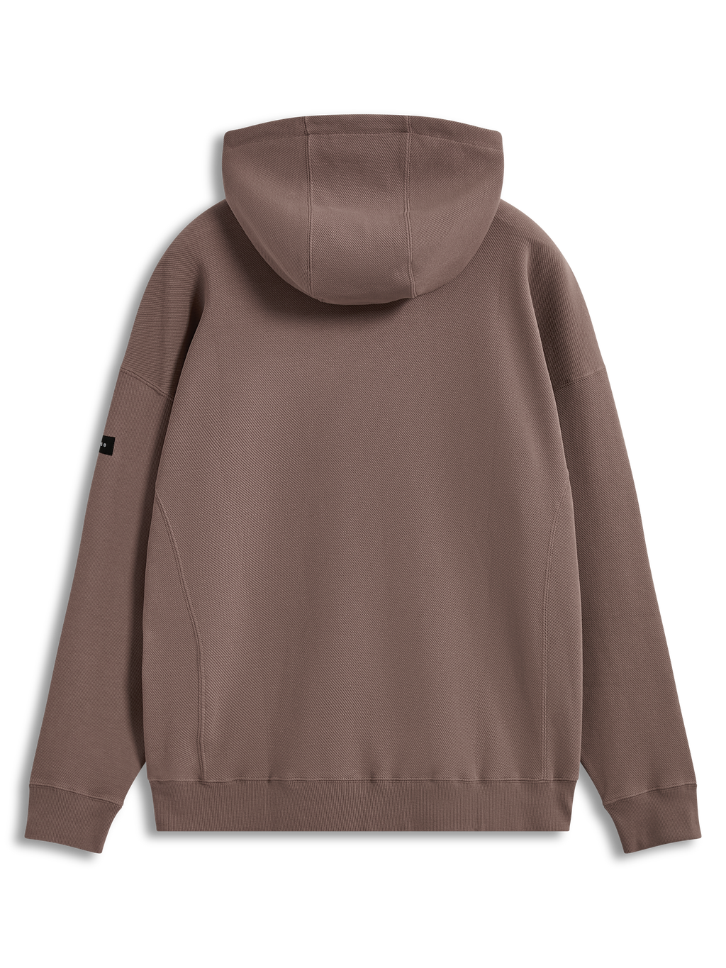 Alpinestars Camino Textured Oversized huvtröja, taupebrun, vy bakifrån, texturerad stickad twillfleece, rymlig passform med huva och ribbade muddar, sportig stil för vardagsbruk