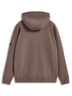 Alpinestars Camino Textured Oversized huvtröja, taupebrun, vy bakifrån, texturerad stickad twillfleece, rymlig passform med huva och ribbade muddar, sportig stil för vardagsbruk