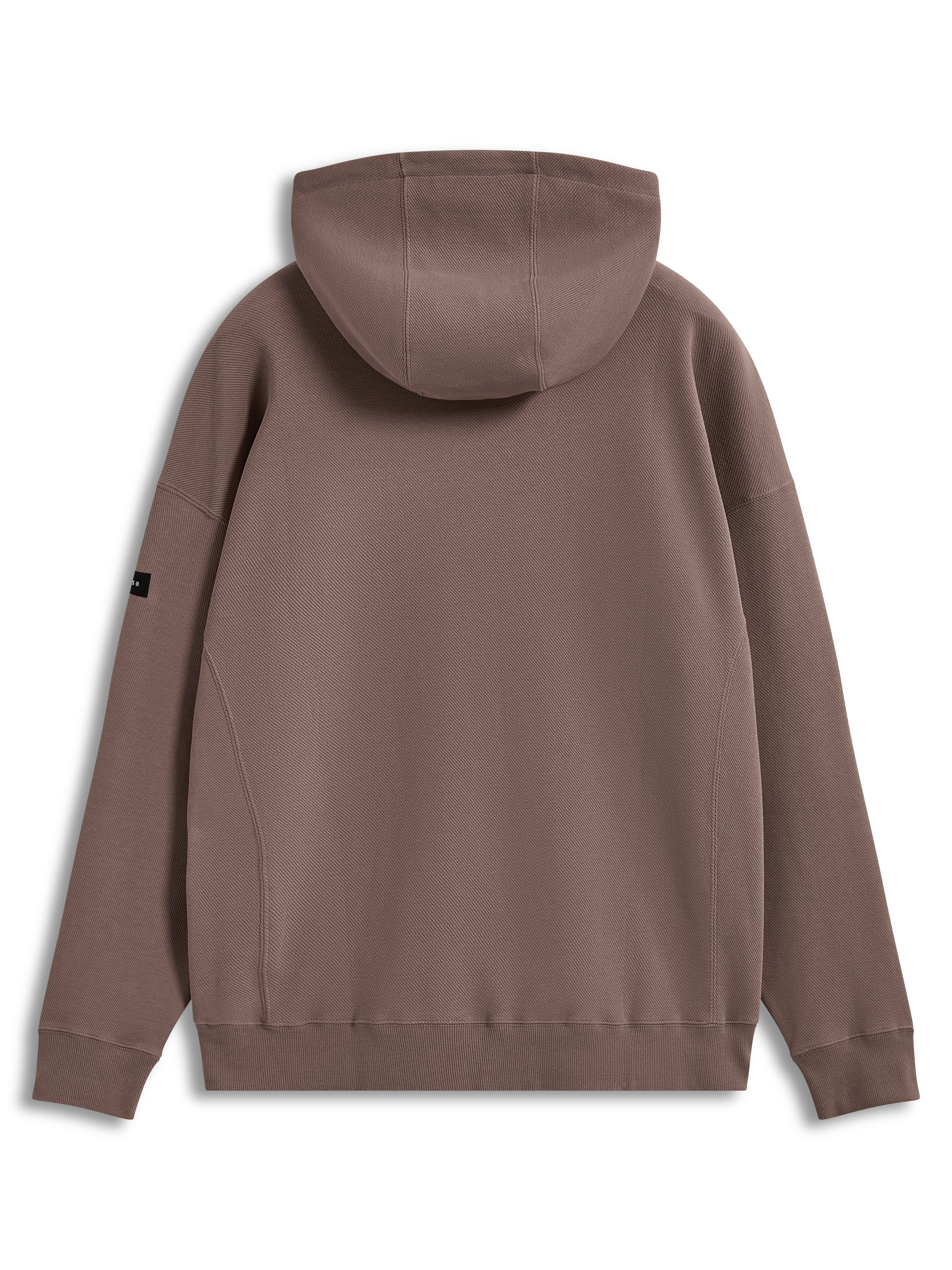 Alpinestars Camino Textured Oversized huvtröja, taupebrun, vy bakifrån, texturerad stickad twillfleece, rymlig passform med huva och ribbade muddar, sportig stil för vardagsbruk