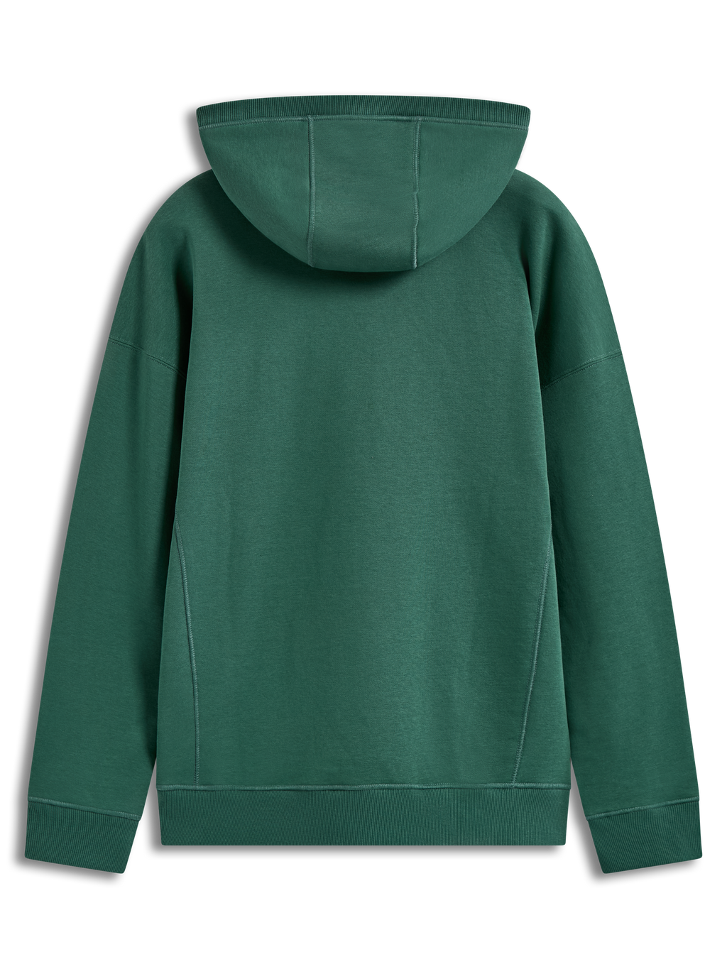 Alpinestars Shaw Oversized Hoodie, grön huvtröja sedd bakifrån, oversized fleece med huva och markerade sömmar