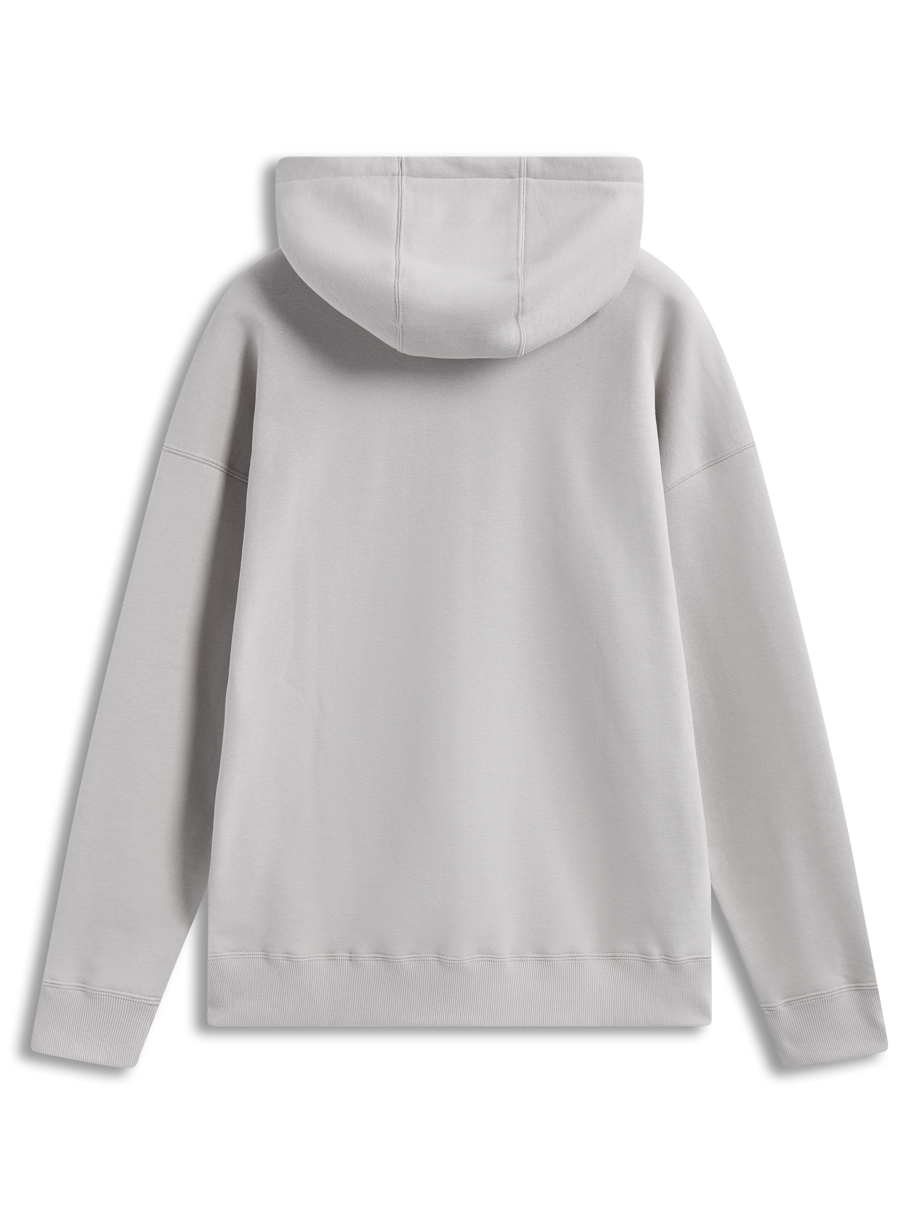 Alpinestars Prelude Oversized Hoodie, beige huvtröja i fleece, vy bakifrån som visar huva och ribbade muddar, rymlig passform för en sportig livsstil.