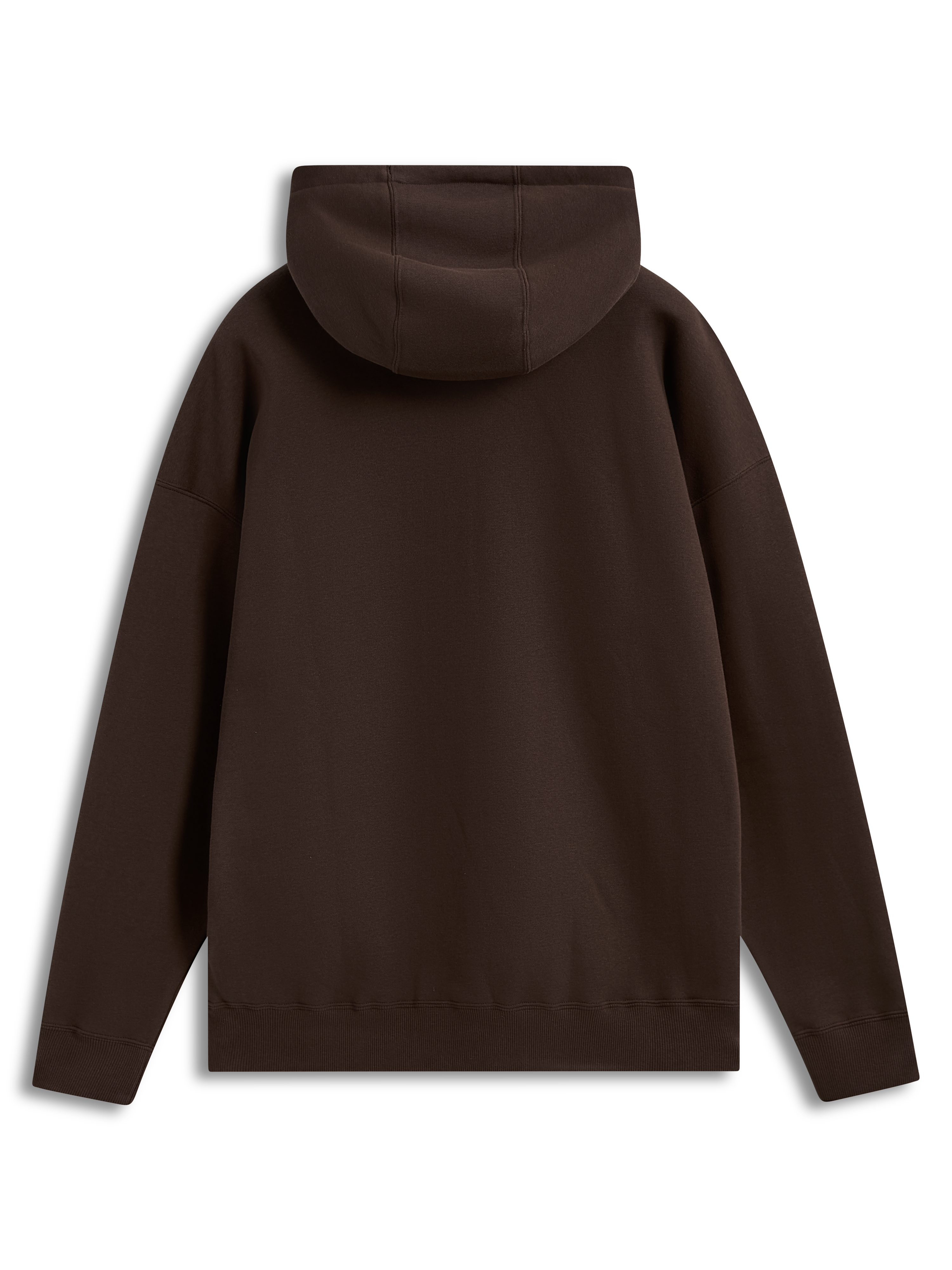 Alpinestars Prelude oversized huvtröja, brun fleecepullover med avslappnad passform, sedd bakifrån.