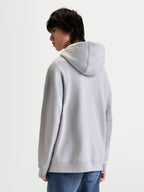 Alpinestars Prelude Oversized huvtröja, grå sportswear fleecehoodie för herr och dam, ryggvy på modell, avslappnad silhuett med fodrad huva och ärmsömmar, premium fleecekonstruktion.