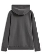 Alpinestars Entity Oversized Hoodie, mörkgrå fleecehoodie, vy bakifrån med stor huva och ribbade muddar