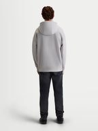 Alpinestars Entity Oversized huvtröja, cementgrå fleecehuvtröja för herrar, baksida som visar en avslappnad oversized passform, självfodrad huva och ribbade detaljer, premium livsstilsplagg.