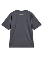 Alpinestars Mandate Oversized CSF t-shirt, kortärmad t-shirt, kolgrå med vit Alpinestars-logotyp på ryggen, oversized passform, vardagliga sportkläder