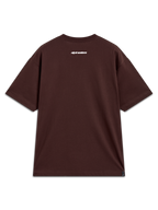 Alpinestars Mandate Oversized CSF t-shirt, brun kortärmad t-shirt med vit Alpinestars-logotyp på ryggen, oversized passform.