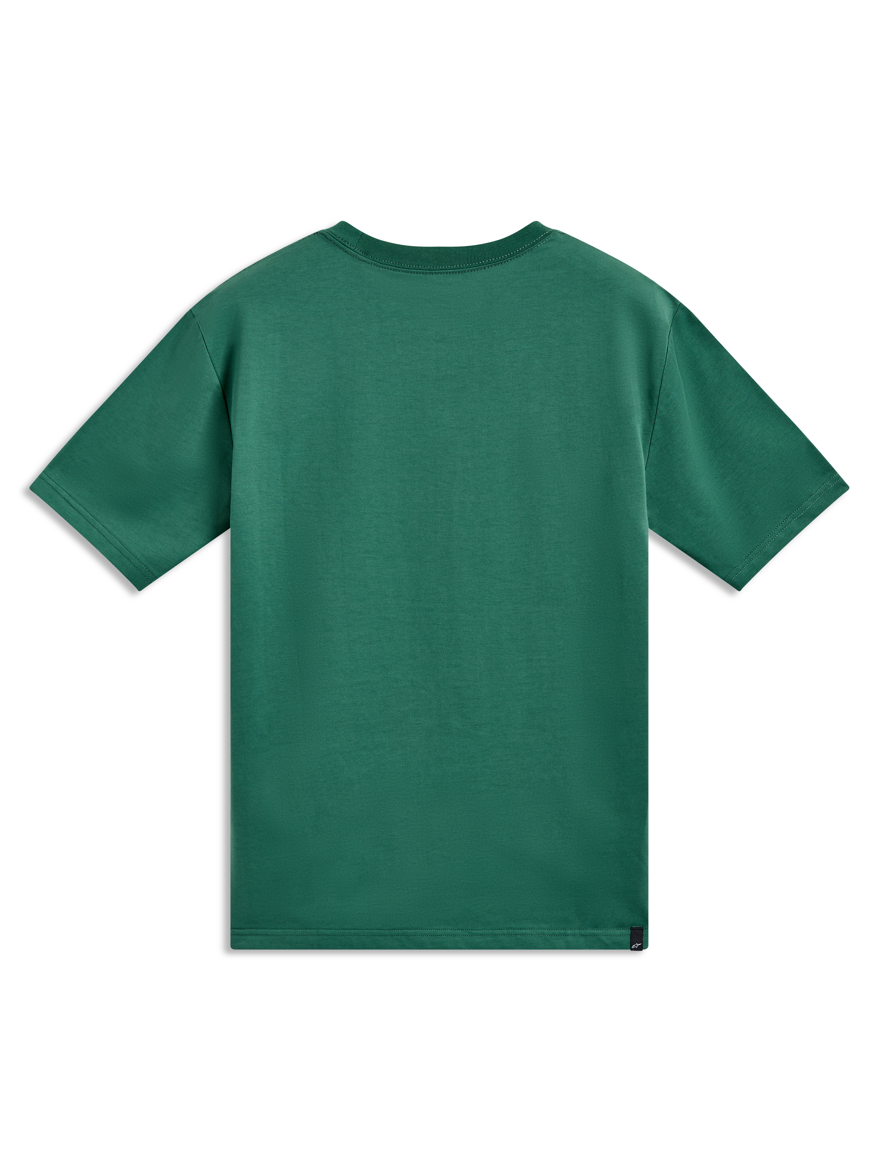 Alpinestars Singular CSF Short Sleeve Tee, casual green sportswear top, back view, soft textile construction.