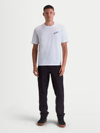 Alpinestars Combo Back CSF Tee, Men's Short Sleeve Sportswear T-Shirt, White with Black Astars Logo Graphic, Cotton-Poly Blend, Casual Lifestyle and Motorsport Apparel