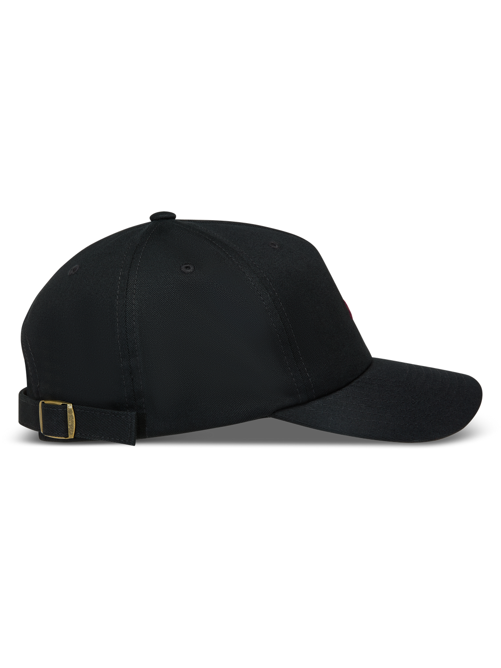 Alpinestars Explorer Strapback hatt, svart keps i twill med strukturerad krona, böjd skärm och metallspänne.