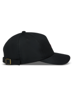Alpinestars Explorer Strapback hatt, svart keps i twill med strukturerad krona, böjd skärm och metallspänne.