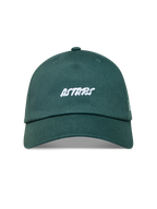 Alpinestars Explorer Strapback keps, grön sportkeps med vit broderad Astars-logotyp, böjd skärm och strukturerad krona.