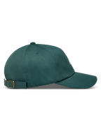 Alpinestars Explorer Strapback hatt, grön keps med böjd skärm och justerbar rem med metallspänne, sidovy