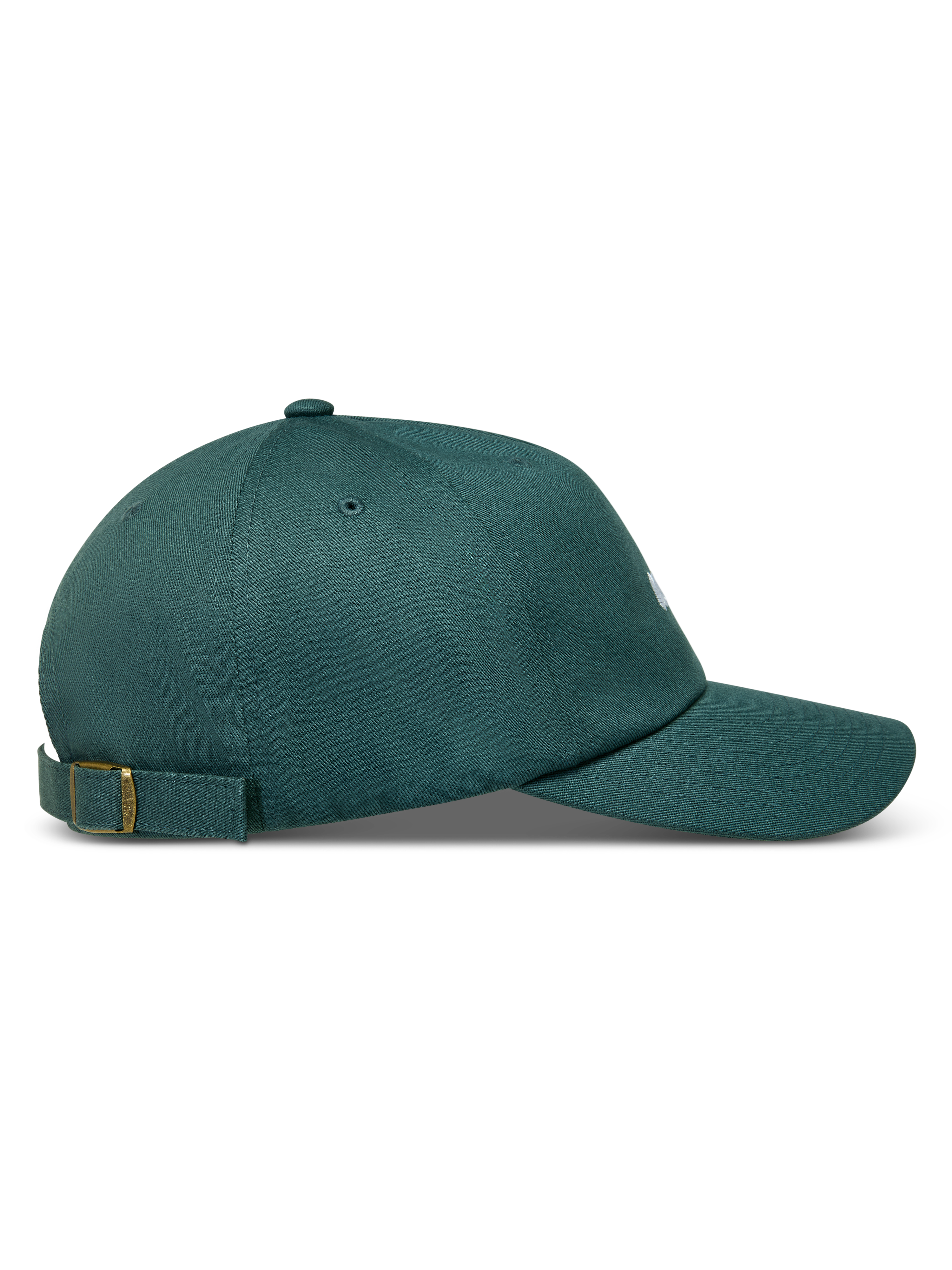 Alpinestars Explorer Strapback hatt, grön keps med böjd skärm och justerbar rem med metallspänne, sidovy