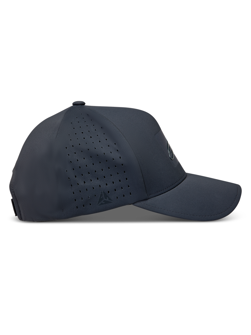 Alpinestars Algo Perf Adjustable keps, mörkgrå sportkeps i tekniskt material med sidoperforeringar och böjd skärm.