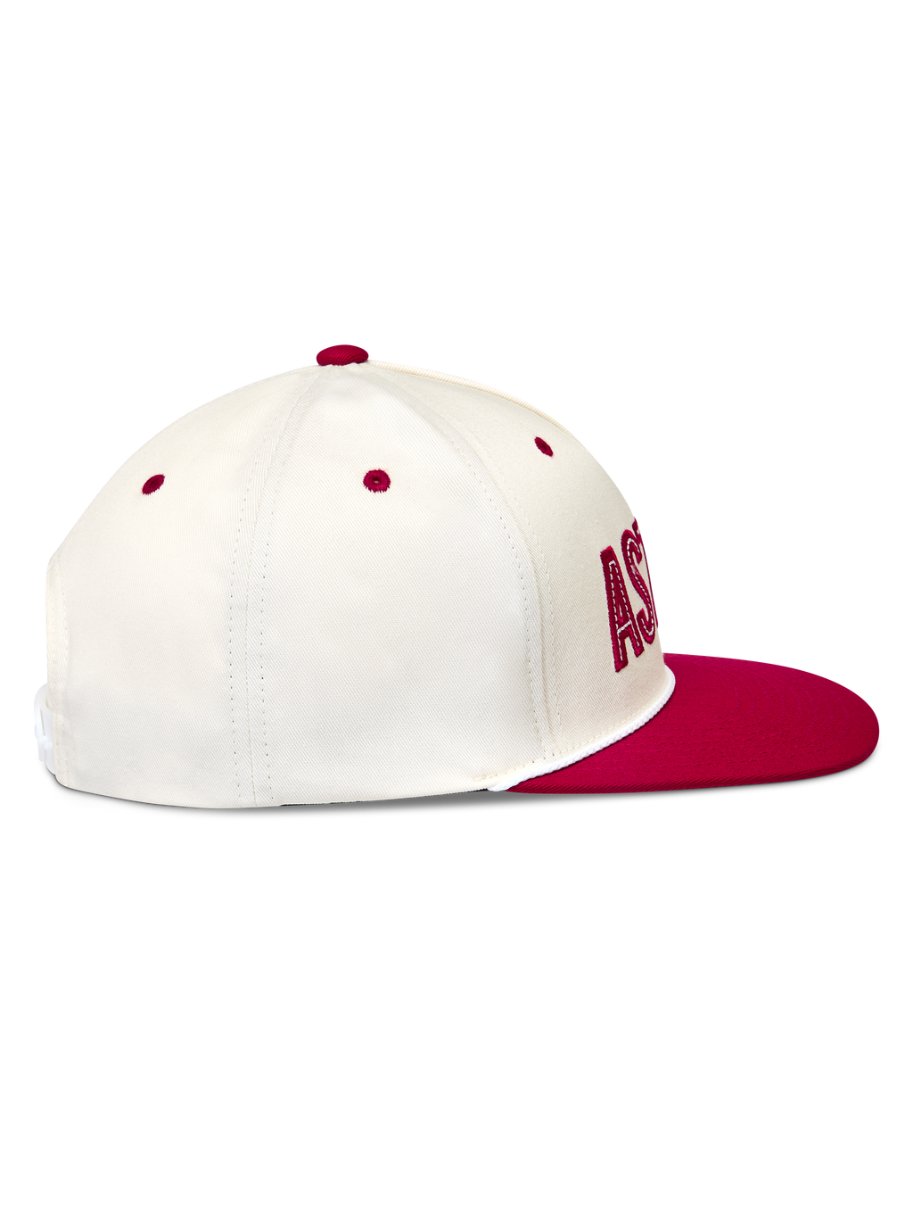 Alpinestars Stadium Snapback hatt, off-white och röd keps med platt skärm, strukturerad krona i twilltyg.