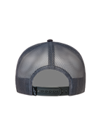 Alpinestars Ten Trucker hatt, mörkgrå keps med nätpaneler och justerbar snapback-knäppning, liten Astar-logotyp, vy bakifrån.