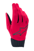 Alpinestars A-Dura Rain-handskar, vattentäta MTB-cykelhandskar, röd fluo och svarta, med en svart stjärnlogotyp på handryggen, ribbad neoprenmudd, smidig lågprofildesign för cykling i alla väder