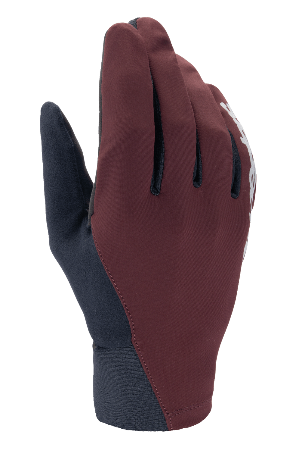 Alpinestars A-Dura Thermal Gloves, MTB-vinterhandskar, mörkröda och svarta, vindblockerande ytterskal och neoprenmudd, vit logotyp, värmeisolering för cykling i kallt väder