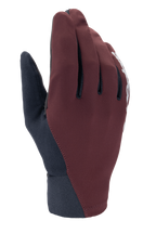 Alpinestars A-Dura Thermal Gloves, MTB-vinterhandskar, mörkröda och svarta, vindblockerande ytterskal och neoprenmudd, vit logotyp, värmeisolering för cykling i kallt väder