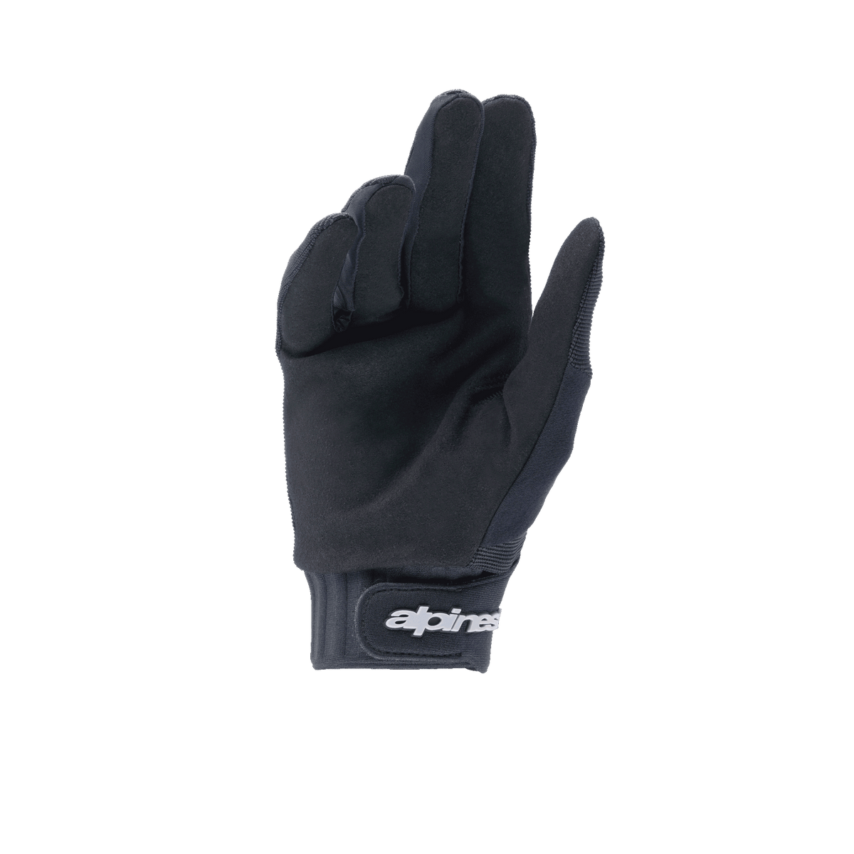 Alpinestars A-Dura-handskar, svarta MTB-handskar, handflata i syntetisk mocka för grepp och hållbarhet, neoprenmanschett med krok- och öglestängning vid handleden, mångsidig prestandautrustning för mountainbikecykling