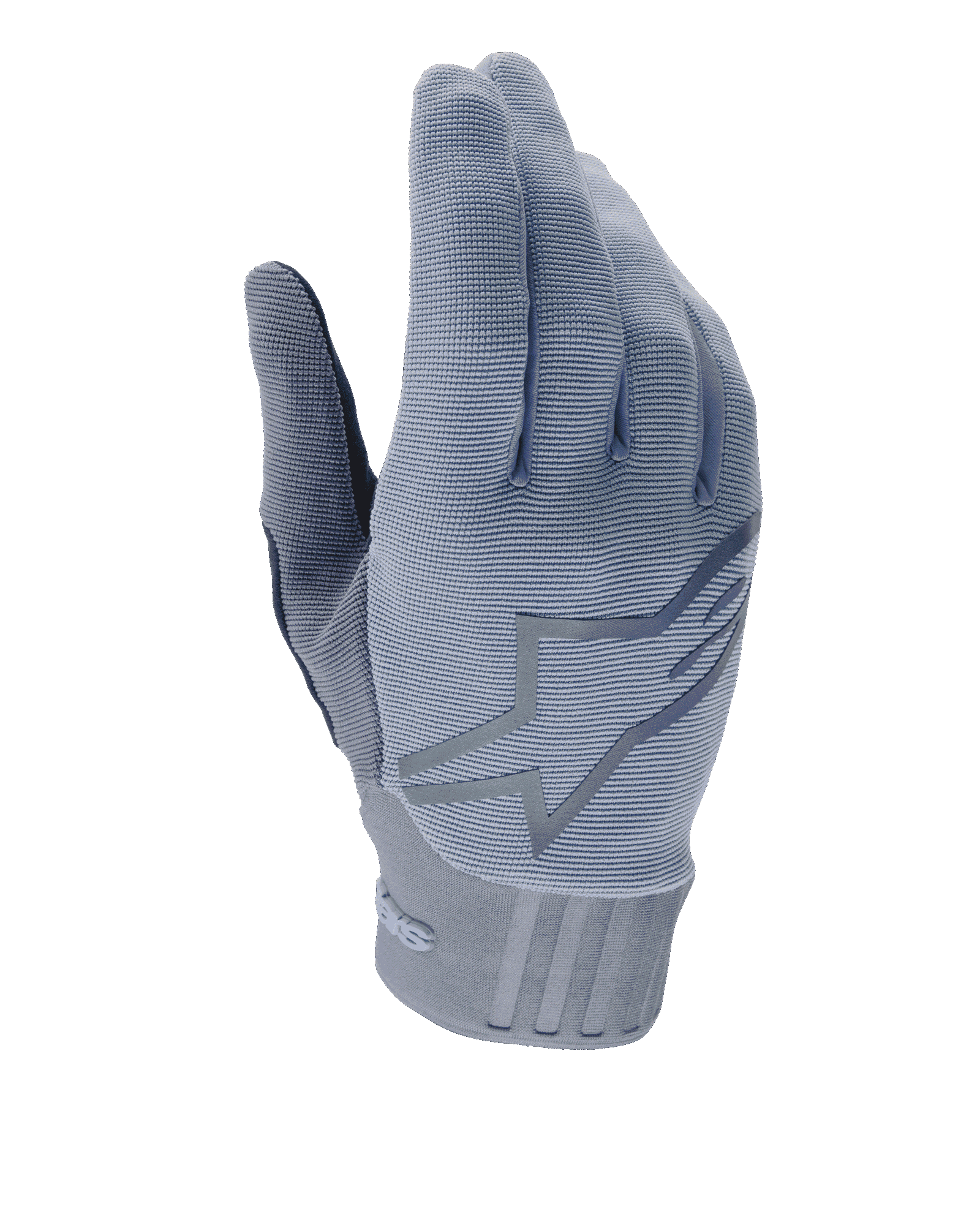 Alpinestars A-Dura Gloves, Mountain Bike Gloves, Infinity Blue, textured ribbed upper with large star logo, neoprene cuff with embossed details, fitted design for off-road cycling