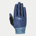 Alpinestars Stella Alderex Pro-handskar, MTB-handskar för damer, Mid Blue, med en mörkblå texturerad ovansida med ljusblå stjärnlogotyp, ljusblå mönstrad mudd och svart tumparti, designade för terrängcykling