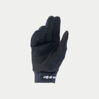 Alpinestars Stella A-Dura-handskar, cykelhandskar för dam, svarta, med en slitstark handflata i syntetisk mocka, neoprenmanschett med kardborrestängning vid handleden och vit Alpinestars-logotyp