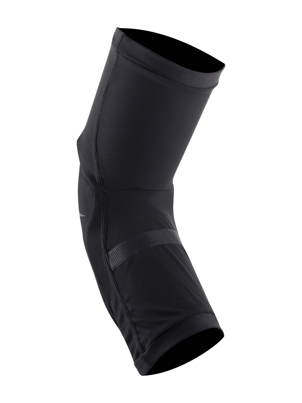 Alpinestars Paragon Plus knäskydd, svarta, lätt slip-on-design, andningsaktiv stretchmesh-konstruktion med perforerade skyddsplattor, ergonomisk förformad passform för mountainbike