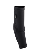 Alpinestars Paragon Plus armbågsskydd, svarta MTB-armbågsskydd, slip-on-modell med ventilerande nätmaterial, ripstop-förstärkningar och CE-certifieringsetikett, ergonomisk design för mountainbike